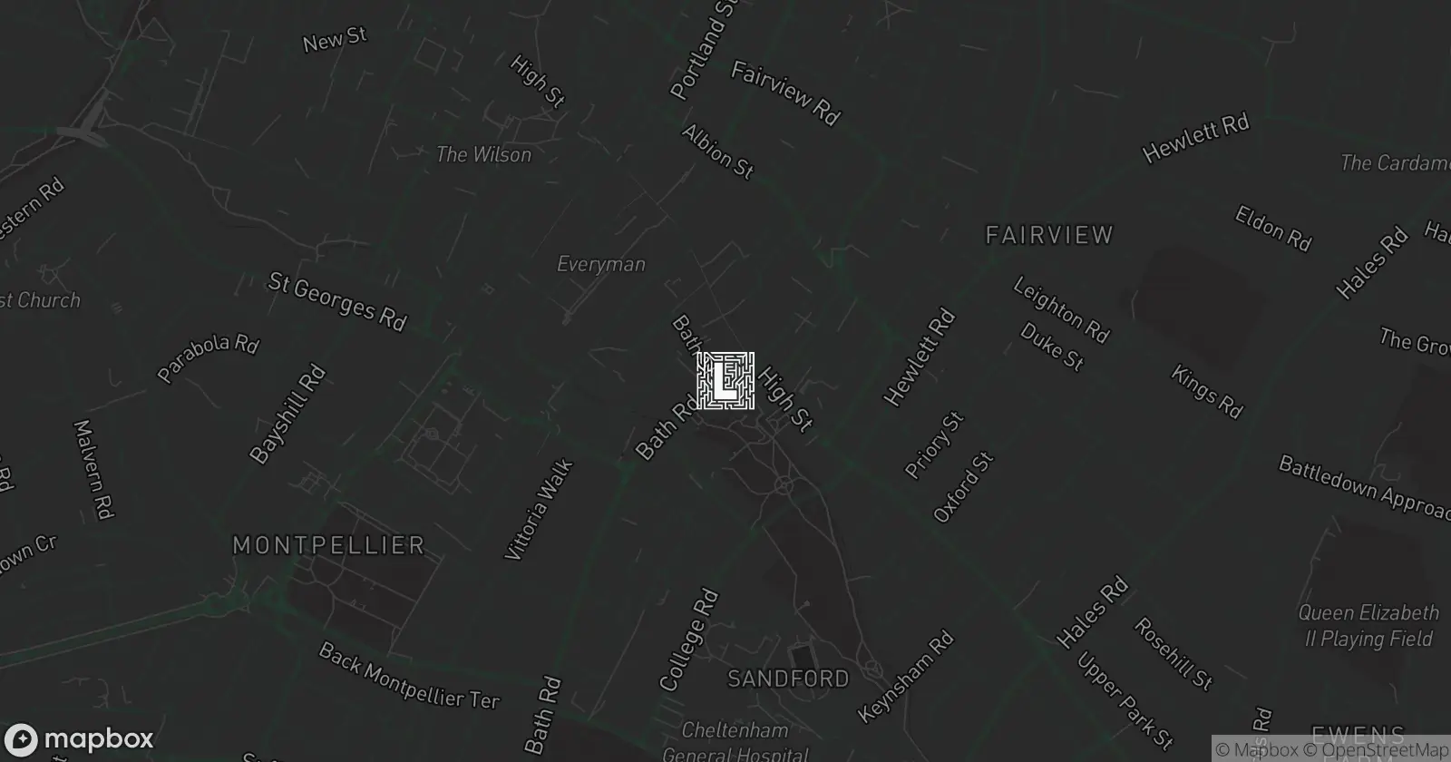 Map showing Labyrinth at 12-14 Bath Road